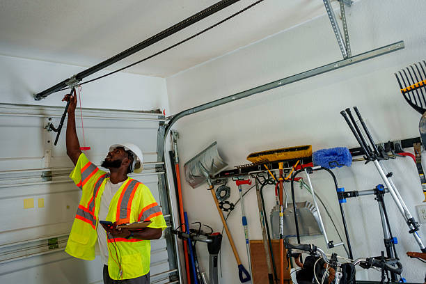 Professional Garage Door Maintenance technician working in Hackleburg, AL
